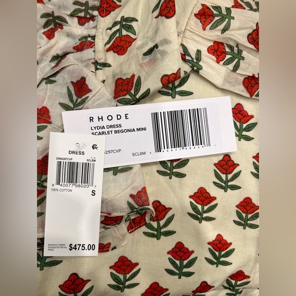 RHODE Lydia Dress Scarlet Begonia - Picture 5 of 5